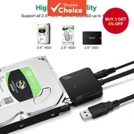 SATA to USB 3.0 Adapter Cable For 3.5/2.5 Inch SSD HDD Hard Drive Disk Converter Support UASP 12V US