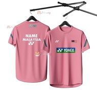 [FREE CUSTOMIZATION] #Jersey Badminton Baju Jersi Tshirt Custom Nama Lelaki Perempuan Kids Dewasa