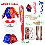 Harleen Quinzel Cosplay Costumes Harley Quinn Kids ชุดคอสเพลย์ฮาร์ลี่ควินน์สำหรับเด็ก ชุดฮีโร่สำหรับ