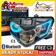 Y15ZR V2  LC135 V8 MAGIC BOY C1  S1  S2 EAGLE EYE LED HEAD LAMP ASSY CUSTOM BLUETOOTH APP  REMOTE CO