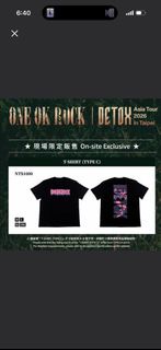 ONE OK ROCK 台北Detox T-SHIRT現場限定（TYPEC） Lsize