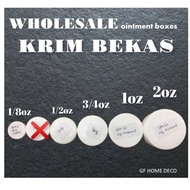 1PCS ointment boxes /bekas krim/1/8oz/1/4oz/1/2oz/3/4oz/1oz/2oz Cream Container Plastic Box Sample/u
