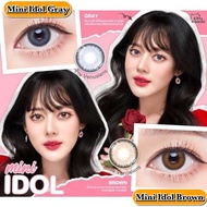 คอนแทคเลนส์ Mini Idol : Gray - Brown / ยี่ห้อ Kitty kawaii ( ค่าสายตาปกติ )
