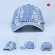 Mũ Nón Jean Rách Bụi - Mũ Jean Rách Wash - Mũ Nón Bóng Chày Chất Liệu Jean Dày Dặn Khóa Đồng Điều Ch