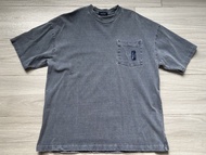 90%新 Nautica JP Pigment Dyed Too Heavy Navy Pocket Tee