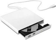Portable DVD Player USB 3.0 Slim External CD Player Portable Dvd Player DVD Reader Writer Drive Burner Optical Drives For Laptop (Color : CD-DVD-1002-white)