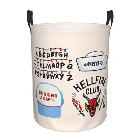 S-Stranger-S S-Sticker-S Dirty Laundry Baskets Foldable Large Waterproof Clothes Toys Basket For Hom