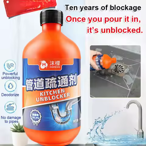 Foaming Drain Clog Remover Agent Drain Clog Remover Liquid Kitchen Drain Unblocker Water Piping Clea