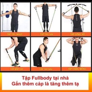 Set of 5 five-color gym straps, metal hook gym exercise