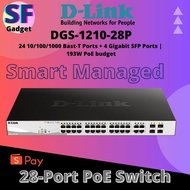 D-LINK DGS-1210-28P 193W POE 28-Ports (24 Port Gigabit + 4 Port SFP) Web Smart Gigabit Switch