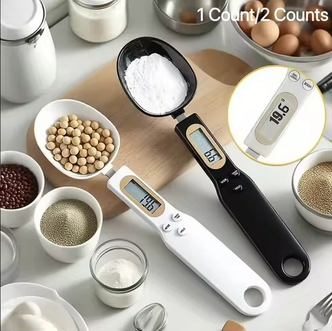 Mini Spoon Scale Digital Kitchen Scale Electronic LCD Food Scale 0.1-500g Cooking Flour Milk Coffee 