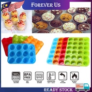 Mini Muffin Cup 12 Cavity / 24 Cavity Silicone Cookies Cupcake Mould Bakeware Pan Soap Tray Mould