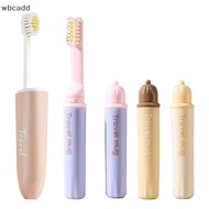 Wbcadd 2 In1 Mini Travel Toothbrush Foldable Portable Small Brush Space-saving Soft Tooth Brush Adul