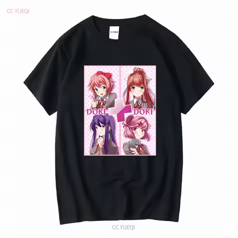 Literature Girls T Shirt DDLC Plus Just Monica Horror vintage Washed Unisex Top For Everyday Wear gr