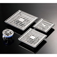 Square Shower Floor Drain with Removable Cover,15x15cm Bathroom Balcony Floor Drain