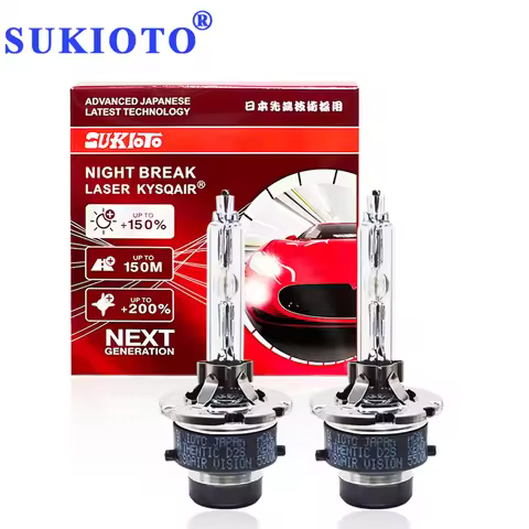 2PCS SUKIOTO GENUINE JAPAN KYSQAIR Vision D2S HID Xenon Bulb For Toyota Subaru Original Xenon D2R HI