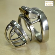 Prison bird genuine men's short stainless steel chastity lock curved snap ring cb6000s alternative toy A273