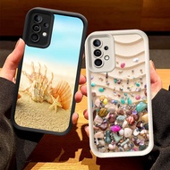 O-48 Beach Shell Casing for Samsung Galaxy A53 A52 A72 A52S A73 S25 Ultra 5G Black and White