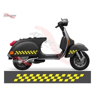 VSC2 Vespa Px Motorcycle Sticker Vespa Px Sticker/ Vespa PX Motorcycle Checkered list Sticker/