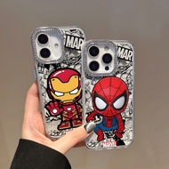 Cartoon Groot Spiderman Clear Phone Case For ITEL A60 A60S  A70 A50 Casing Anti Fall Rhinestone Cove