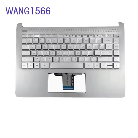 ZJ Silver Palmrest Non-Backlit Keyboard L88200-001 For HP 14-DQ 14T-DQ 14S-DQ 14-FQ