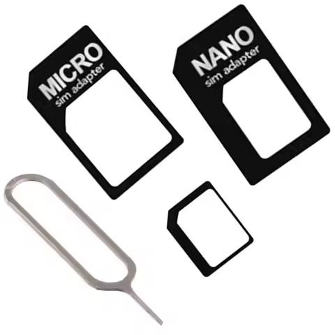 4 In 1 Nano SIM Card to Micro Standard Adapter Converter For Tablet Phone SIM Card Adapter Convert U