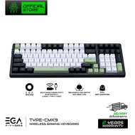 EGA CMK9 คีย์บอร์ดไร้สายใช้งาน 3 โหมด ขนาด96% Hot Swap 3 Pin Mini RGB ประกัน 2 ปี Black/RedSW 27062 