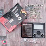 Đài radio Shuae SW 888 chạy điện 220V cắm trực tiếp tích hợp USB Thẻ nhớ TF âm thanh to rõ