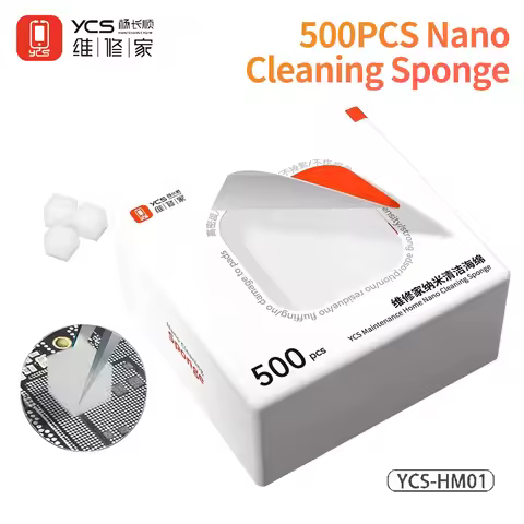 YCS-HM01 500PCS Nano Cleaning Sponge No Residue for Mobile Phone Repair Screen PCB Motherboard Chip 