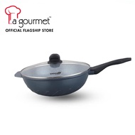 La gourmet Shogun Kyoto Ceragan 32cm x 10.6cm Wok with Cover (Induction)