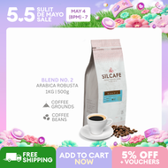 Silcafe Blend No. 2 Arabica Robusta medium roast for brewed coffee  whole beans and ground coffee 50