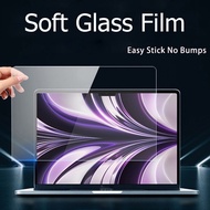 Soft Glass Film For Apple MacBook Air 13.6 inch M2 A2681 Pro 14 16 M3 2023 2020 A2337 A2179  M1 Pro Max A2338 13.3 13 A1452 A1502 HD Screen Protector Film