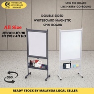 CD.MY  Double sided Spin whiteboard with stand /Spin board 2x3 3x4 office school