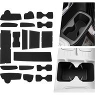 BIBIBO 18Pcs 2025 Santa Fe Car Gate Slot Mats for 2024 2025 Hyundai Santa Fe Interior Trim Door Slot