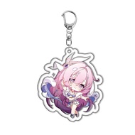 เกมยอดนิยม Honkai Impact 3ฟิกเกอร์อนิเมะ Bronya Zaychik Elysia Raiden Mei ตกแต่งกระเป๋าพวงกุญแจน่ารั