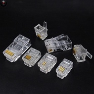 PTS 10Pcs RJ11 RJ45  6P2C 6P4C 6P6C 8P8C Telephone Internet Modular Plug Jack Network Connector