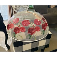 Tudung saji metal ( 50cm diameter) red roses