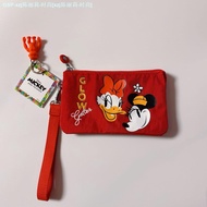 New Kipling Women's Bag Cosmetic Bag Clutch Bag Wallet Mobile Phone Bag K13265 Red With Hand Rope Pendant