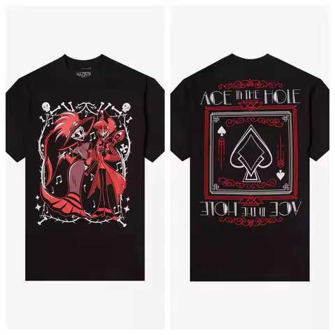 Hazbin Hotel Rosie & Alastor Ace Double-Sided Men and Women Fashion Streetwear Comfort Oversised Pur