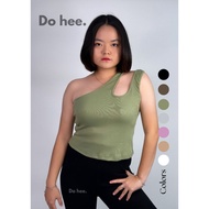 Do hee Top One Shoulder Top, Trendy Knit Material ATS 007