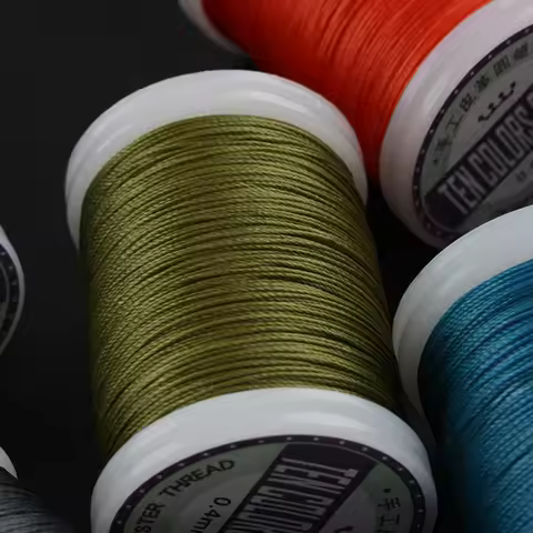 Waxed Thread For Leather DIY Accessories Leather Craft Sewing Thread Round Waxed Thread Polyester Co
