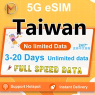 Taiwan eSIM Pro 3-20 Days | Unlimited Data | Instant Delivery | High-Speed Travel Data| Turbo Data
