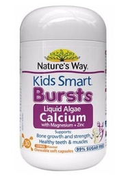 Nature's Way - 佳思敏 嬰幼兒液體海藻鈣（含鎂鋅+維生素D+維生素K2）30粒 咀嚼軟膠囊 [平行進口]