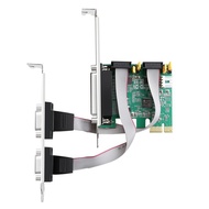 BAFO BF 805A PCIE PCI EXPRESS I/O Card 2 Series DB9 + 1 Parallel DB25 Chipset ASIX with Power Supply