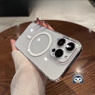 Magnetic Clear Phone Case For Vivo iQOO Z10 Z9 Turbo+ Z9X Z8 Z8X Z7X Z7i Z6 Z6X Z5 Z3 Z1 Z1X U5X U5 