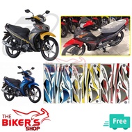 GRED AAA LAGENDA115-FI V4 BODY STICKER STRIPE SRL115 FI SRL115FI LAGENDA 115 MORITAKA MERAH GREY MATT KUNING BIRU CAIR