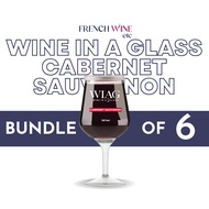Bundle of 6 - WIAG - Wine In A Glass - 187ml - Cabernet Sauvignon & Merlot Red Wine