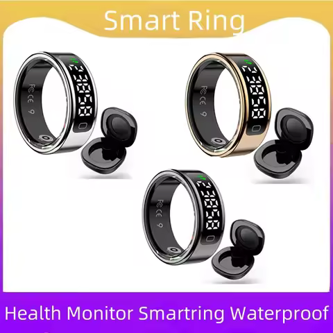 R11C Smart Ring Men Women Display Screen Gesture Swipe Video Smartring Waterproof Heart Rate Sleep M