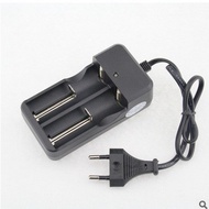 18650 Dual Slot 26650 Charger with Cable, Multifunctional Flashlight Charger