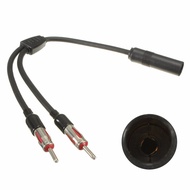 30cm Car AM FM Antenna ANT Splitter Y Adapter 2Male 1Female Extension Cable